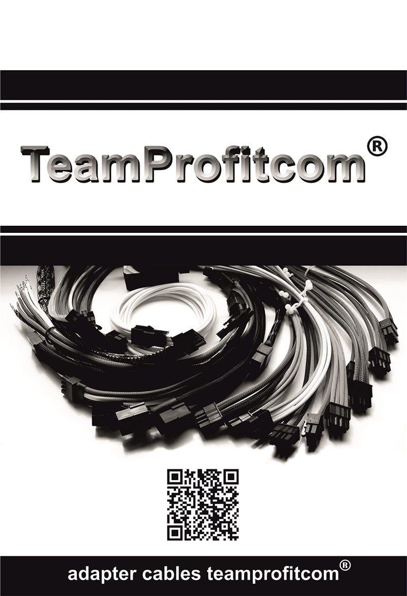 TeamProfitcom PWM Fan Splitter 4 pin Adapter Cable Sleeved Braided Y Splitter for Desktop Computer CPU Fan Splitter PC 4 Pin Fan Extension Power Cable 1 to 4 Converter 10 inches (2 Pack) - Image 5